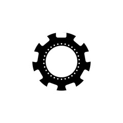 Poker chip vector. Casino chip flat icon black symbol isolated on white