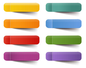 Web Labels Big Set Isolated White Background With Gradient Mesh, Vector Illustration