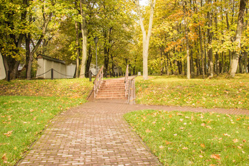 Autumn landscape in Kolomenskoye park, Moscow,Russia