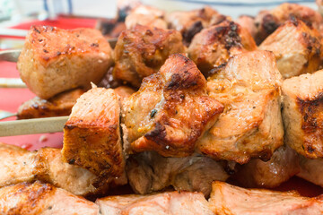 Fried Kebab on Skewer