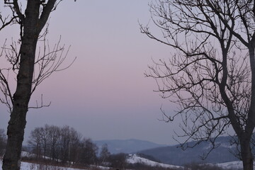 Krajobraz dolnysląsk Polska zimą