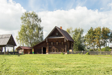Museum of wooden architecture in Suzdal, Russia - obrazy, fototapety, plakaty