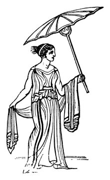 Umbraculum, vintage illustration
