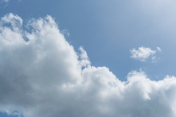 The sky with clouds, the sun shining. Without treatment, the natural photo