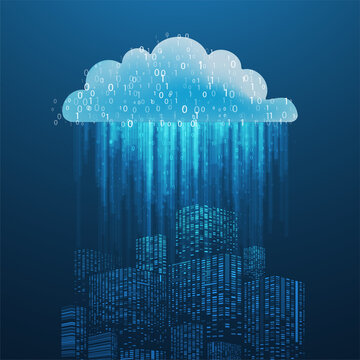 Abstract futuristic smart city