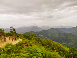 Colombian mountain landscapes on the way to the jungle city of the Indians of Ciudad Perdida