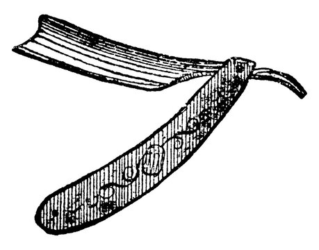 recommend clip art: Shaving Razor, vintage illustration.