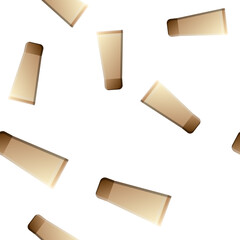 Cosmetic Products And Brushes, Female Makeup Seamless Pattern