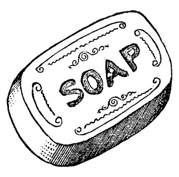 Soap, vintage illustration