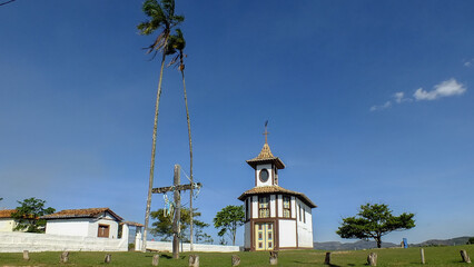 small church in the village of milho verde in central brazil