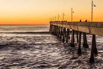 Fototapeta premium pier at sunset