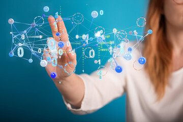 internet net and data digital concept.