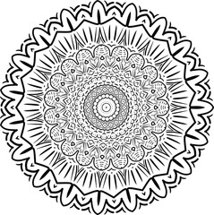 Mandala for greeting card, case print, etc. Abstract patterns. Diwali pattern black and white. Vector illustration