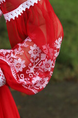 Vyshyvanka - ethnic ukrainian clothing with embroidery patterns