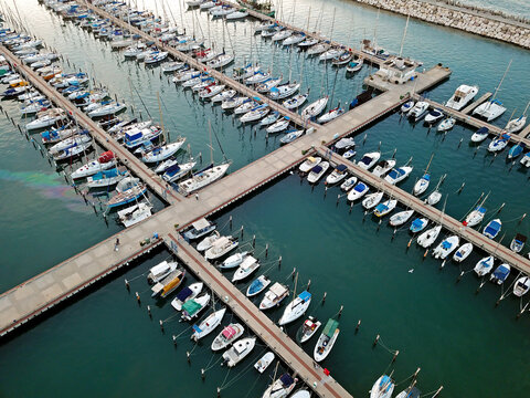 Top view of the marina  in Ashkelon