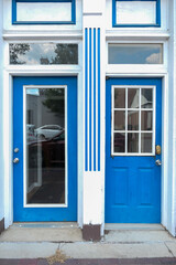 Obraz na płótnie Canvas Two blue doors 