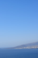 Landscape from Santa Cruz de Tenerife, Canary Islands, Spain. Coast of the islands, and towns over the seashore