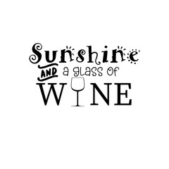 Fototapeta na wymiar Sunshine and a glass of wine