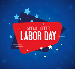 labor day sale promotion advertising banner vector illustration design