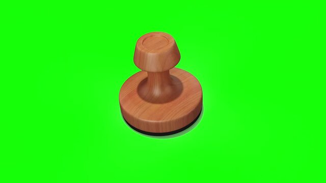 Empty Rubber Stamps animation with green screen and alpha channel