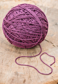 Purple Ball Of Wool