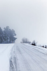 road in winter time