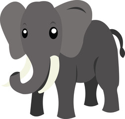 Vector illustration of an elephant cartoon