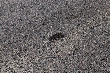 close-up of an asphalt road