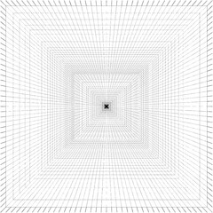 Abstract Grid Tile Tunnel Construction Structure Vector