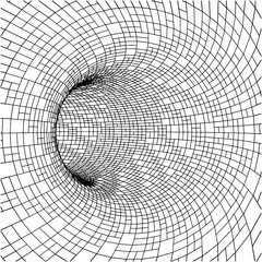 Obraz premium Abstract Grid Tile Tunnel Construction Structure Vector