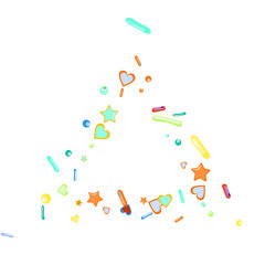 Sprinkles grainy. Cupcake donuts background.