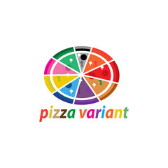 pizza icon variations in of vector design templates