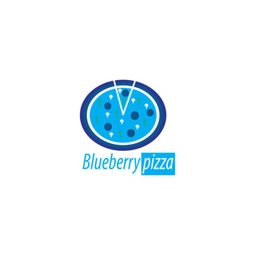 Pizza Blueberry icon vector design template