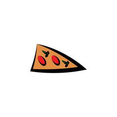 Unique pizza colorful icon design vector template