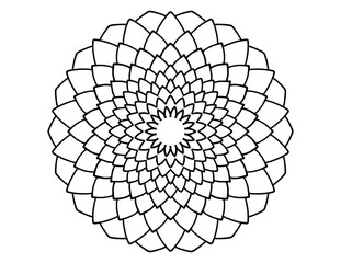 Obraz premium mandala zen flower - stencil for crayon coloring