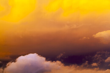beautiful yellow bright the clouds