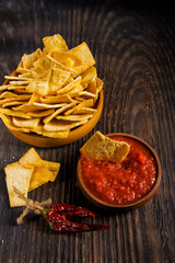 chips with hot sauce