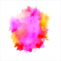 watercolor splashes of paint on white. vector illustration