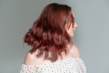 Caucasian Young Woman With Redhead