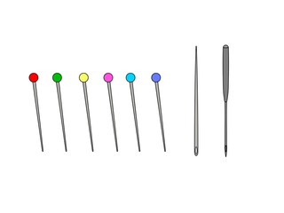 待ち針、ミシン針、手縫い針、裁縫道具　手芸道具