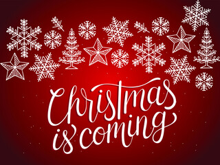 red christmas design vector illustration and wallpaper design