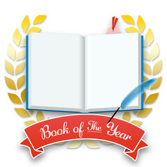 今年一番の本, ブック オブ ザ イヤー の見出しベクターイラストカット