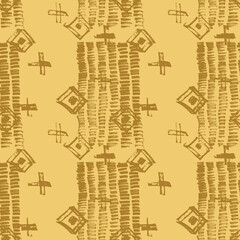 Tie Dye Japanese Geometric Summer Seamless Pattern. Geo Wabi Sabi Traditional Kimono Print. Boho Tie Dye Wash Batik. Scribble Cartoon Doodle Craft Texture. Scribble Craft Doodle Seamless Collage