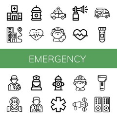 Set of emergency icons
