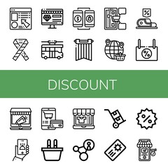 Set of discount icons
