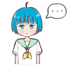 happy cute japanese student cartoon