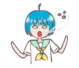 happy cute japanese student cartoon