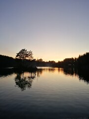 sunset on the lake Ая