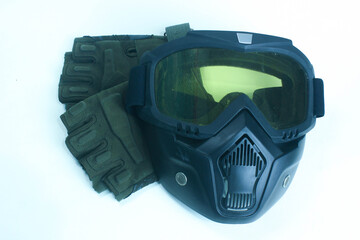 face masks for extreme sports such as paintball and airsoft gun, protect eyes and face from paint or plastic bullets
