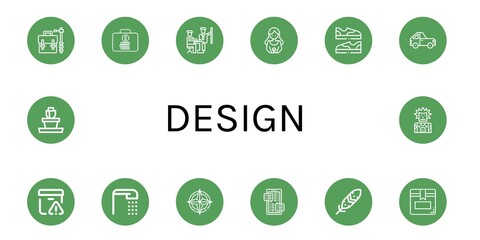 design simple icons set